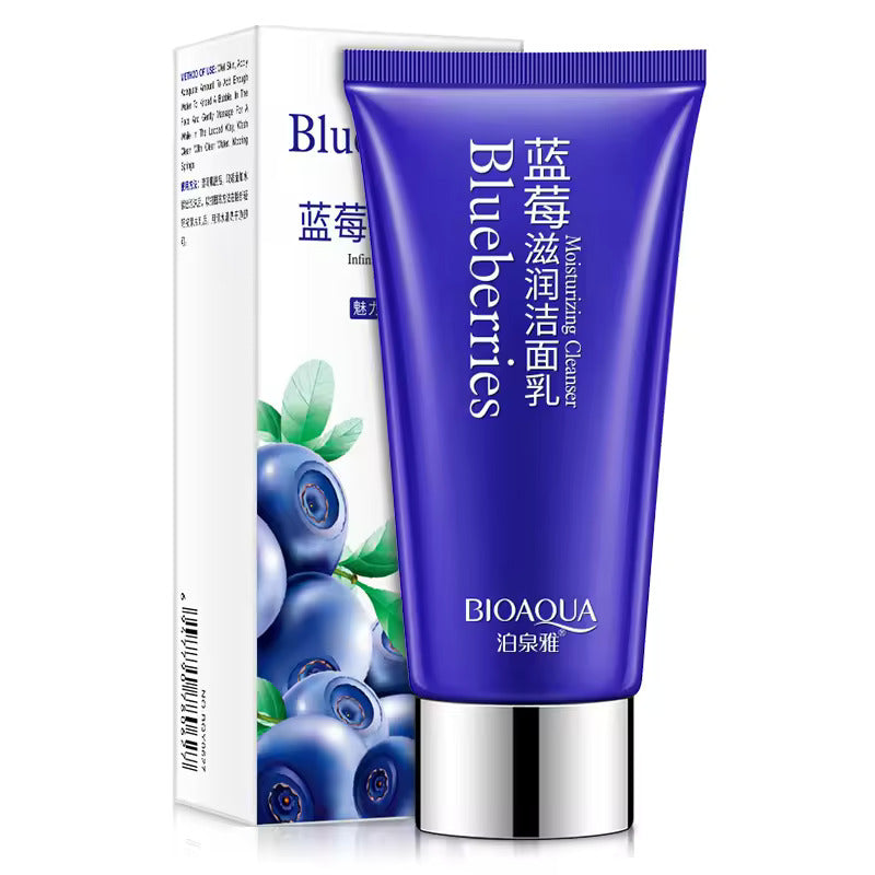 BIOAQUA Blueberry Deep Cleaning & Oil Control Facial Cleanser - 100g