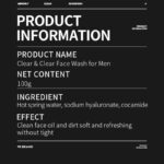 BIOAQUA H2O MENONLY Clean Skin Facial Cleanser 100gm