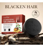 Sadoer Darkening Shampoo Soap - Natural Hair Color Restoration & Anti-Hair Loss - 100g