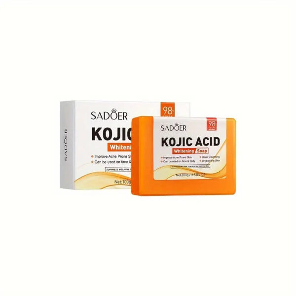 Sadoer Kojic Acid Whitening Soap - Brighten Skin, Fade Dark Spots- 100g