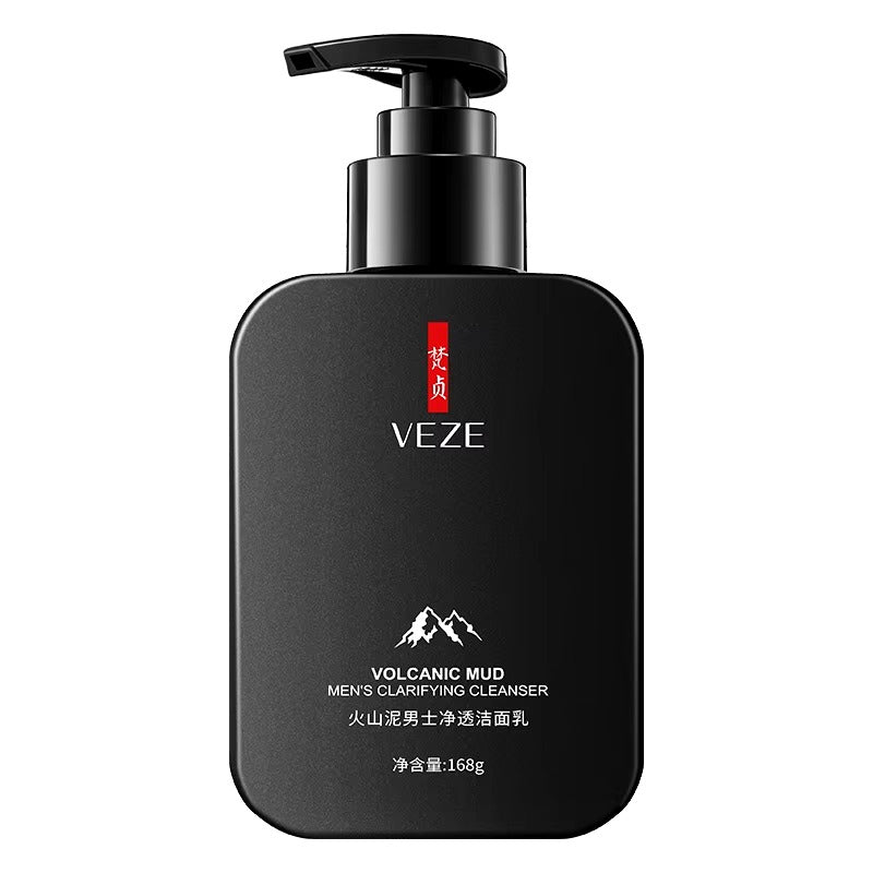 Veze Men's Face Wash Oil-Control Volcanic Mud Cleansing Milk FZ05434
